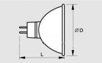 (Dн=50мм, MR16) Лампа 50Вт Brill. Pro 14620 50W 36D 12B GU5,3 галогенная с отражателем (PHILIPS)