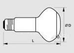 Лампа 40Вт CONC R63 40W GREEN E27 зеркальная, зеленая (OSRAM)