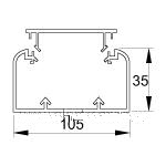 (цена за 1 м) Короб 10463 DLP 35х105мм с крышкой (Legrand)