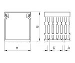 (цена за 1 м) Короб 636107 Transcab перфорированный 40х60мм шаг перфорации 6/6,5 (Legrand)