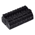 (32А) Блок 862-0505 клеммный 5х2 пары безвинтовых клемм 0,5-4,0 кв.мм чёрный (Wago)
