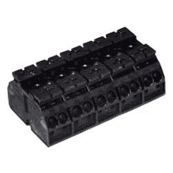 (32А) Блок 862-0505 клеммный 5х2 пары безвинтовых клемм 0,5-4,0 кв.мм чёрный (Wago) ― Kabel-electro.ruE-mail: city-electro@bk.ru Phone:(499)641-04-21