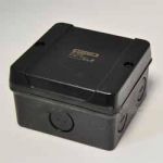 (чёрная) Коробка KD5020 пластиковая 88х88х53мм без сальников IP66 7 вводов ударопрочная (Hensel Германия)