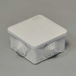 (4 ввода) Коробка 00808 распаечная пластиковая с сальниками 75х75х47мм IP44 (АВВ)