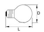 Лампа 15Вт 15D1/CL/E27 накаливания, "шарик", прозрачная  (General Electric)