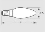 Лампа 40Вт B35 40W FR E27 накаливания "свеча" матовая (PHILIPS)