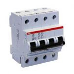 (под заказ) Автоматический выключатель S204 C10А/4п/ 6,0кА на Din-рейку STOS204 C10 (АВВ)